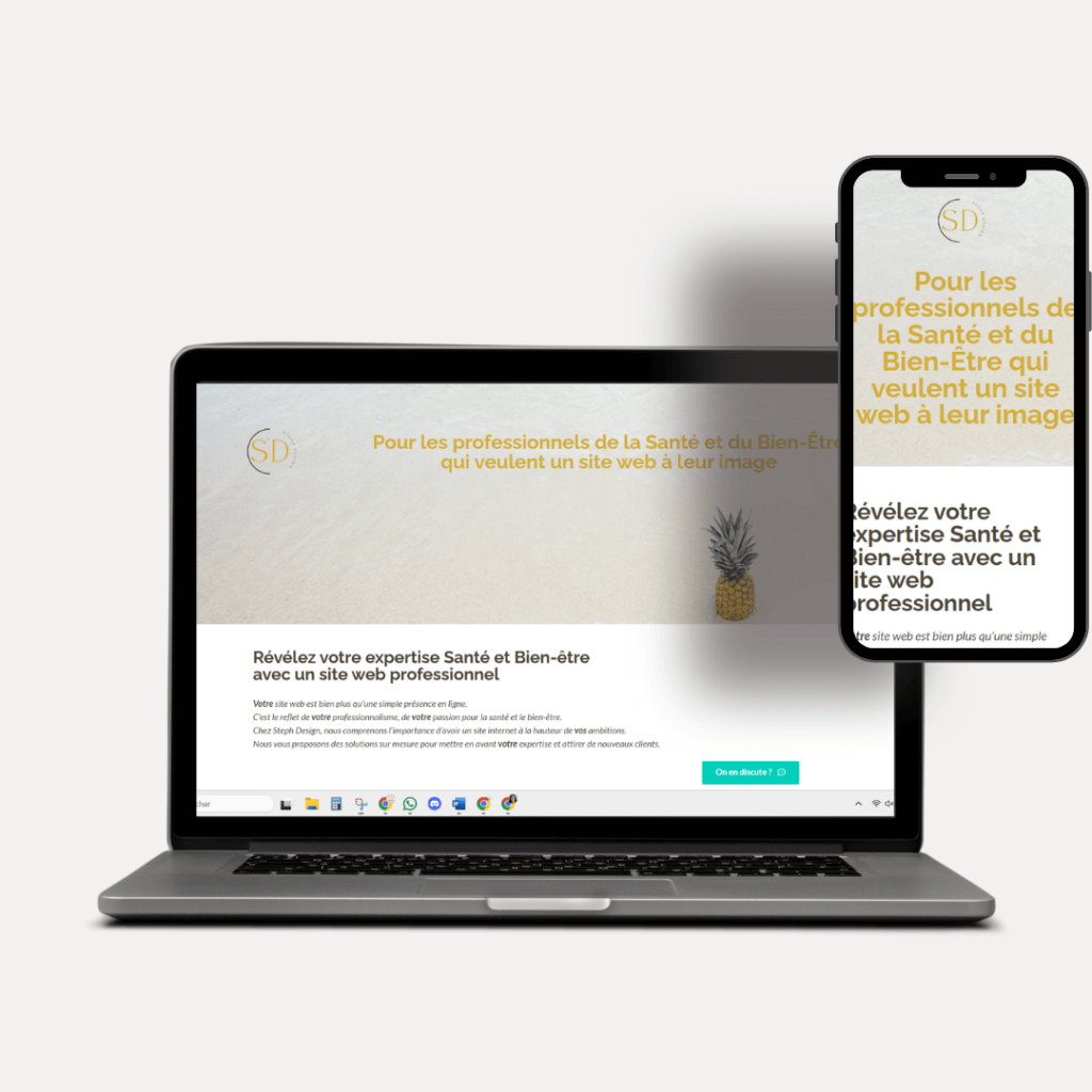 mockup landing-page professionnels de santé et bien-être