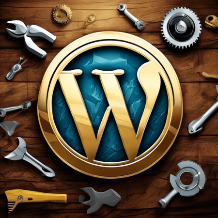 maintenance wordpress Le W de WordPress parmi des engrenages représentant la maintenance